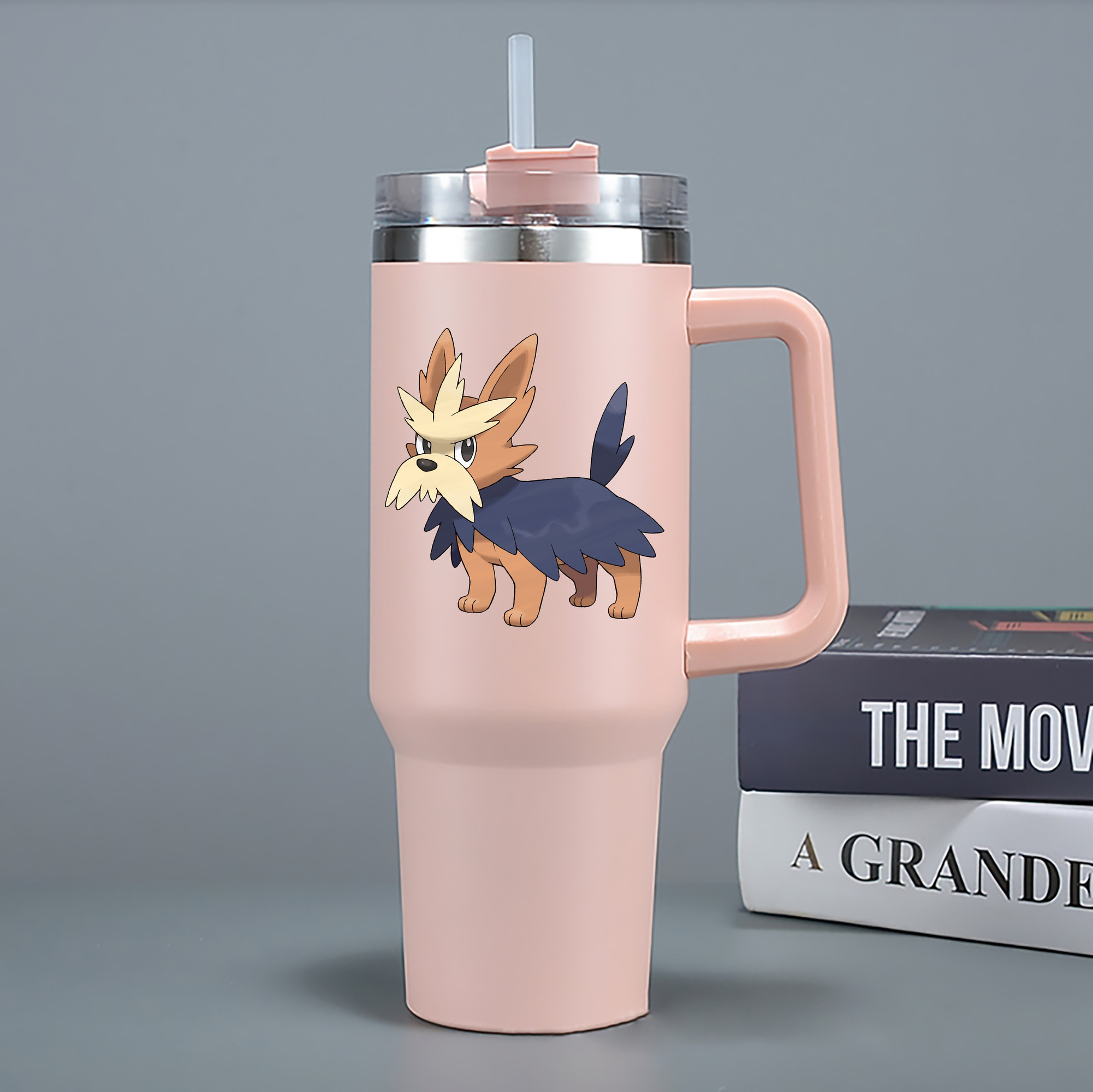 （画像用） ポケットモンスター Pokémon 1200mL車用タンブラー - クリスタルステッカー（プラスチックストロー付き）